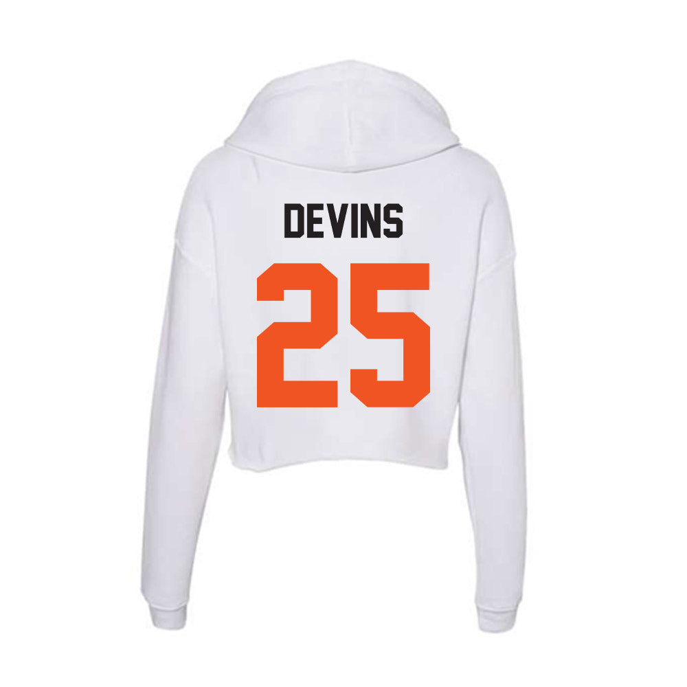 Oklahoma State - NCAA Football : Hudson Devins - Women's Crop Fleece Hoodie-1