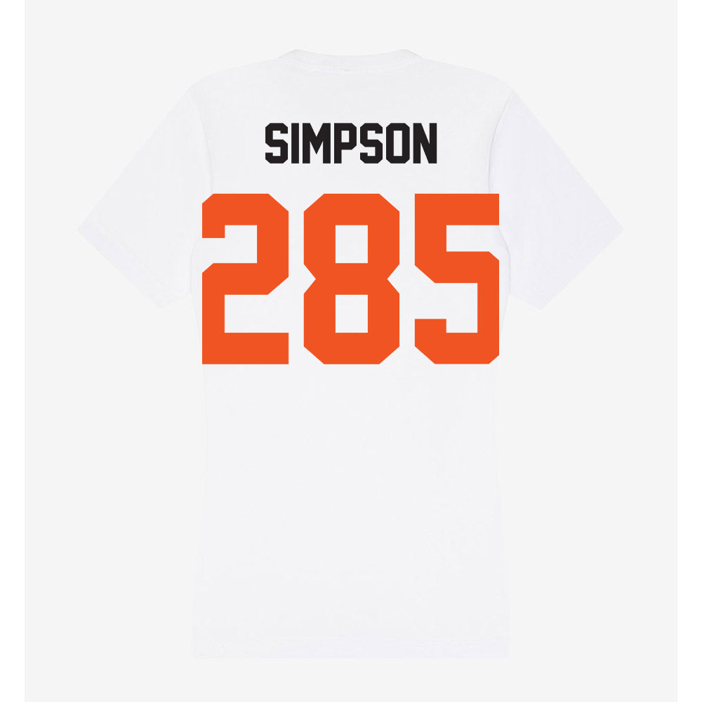 Oklahoma State - NCAA Wrestling : Hayden Simpson - Women's V-Neck T-Shirt-1