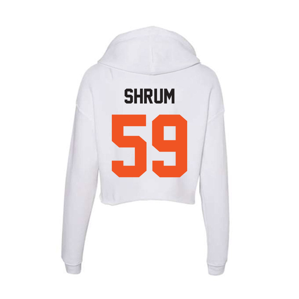 Oklahoma State - NCAA Football : Kason Shrum - Women's Crop Fleece Hoodie-1