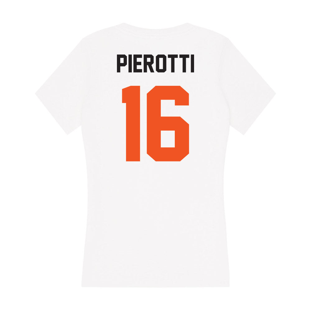 Oklahoma State - NCAA Women's Soccer : Bella Pierotti - Women's V-Neck T-Shirt-1