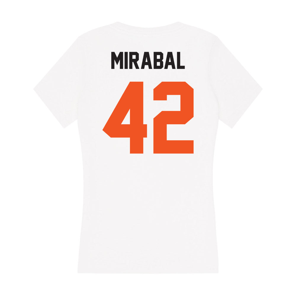 Oklahoma State - NCAA Football : Grant Mirabal - Women's V-Neck T-Shirt-1