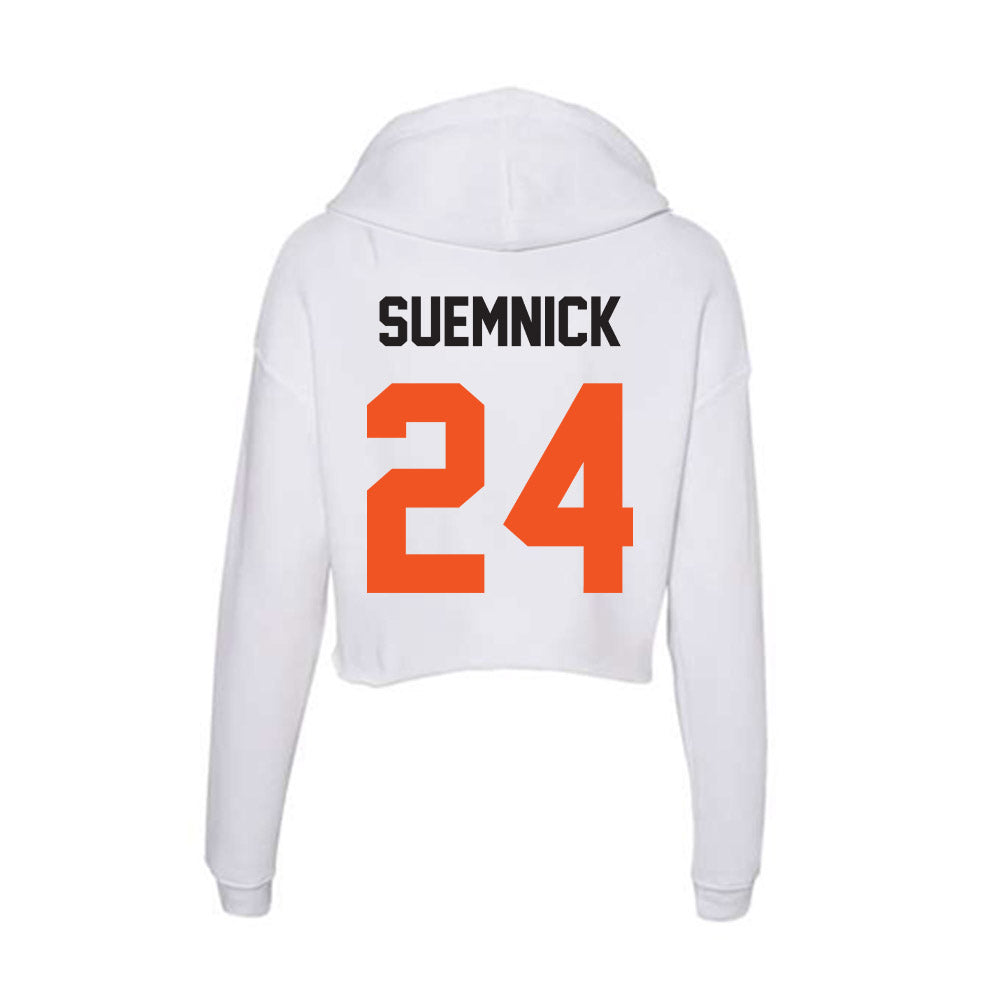 Oklahoma State - NCAA Men's Basketball : Pat Suemnick - Women's Crop Fleece Hoodie-1