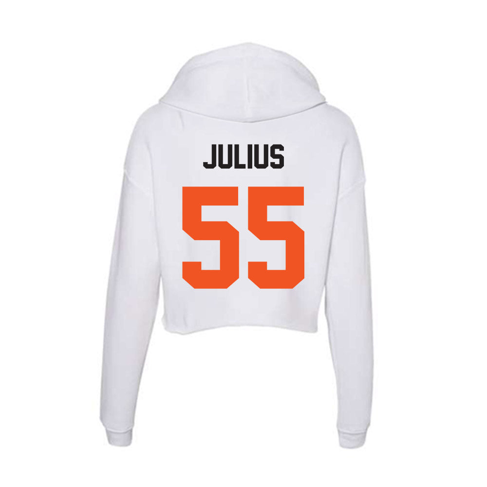 Oklahoma State - NCAA Baseball : Blake Julius - Women's Crop Fleece Hoodie-1