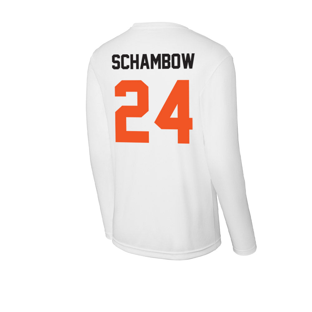 Oklahoma State - NCAA Baseball : Quinn Schambow - Activewear Long Sleeve T-Shirt-1