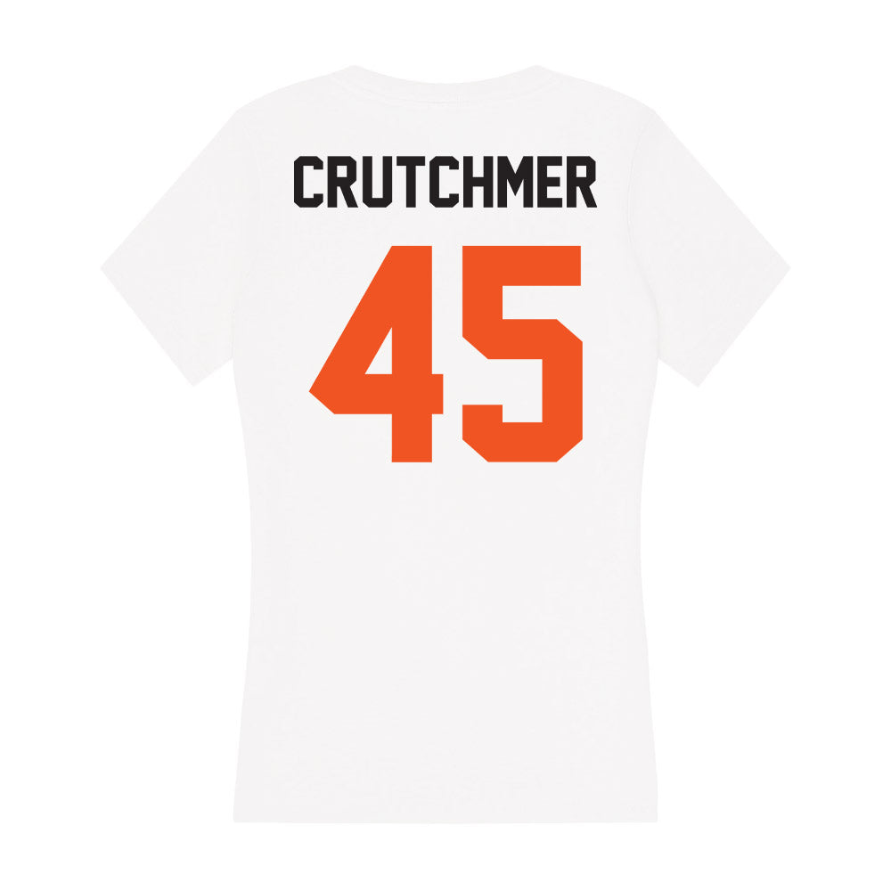 Oklahoma State - NCAA Football : Justin Crutchmer - Women's V-Neck T-Shirt-1