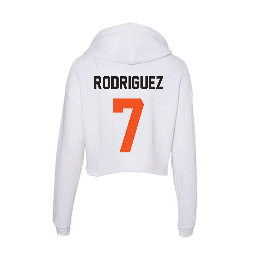 Oklahoma State - NCAA Women's Basketball : Maria Rodriguez - Women's Crop Fleece Hoodie-1