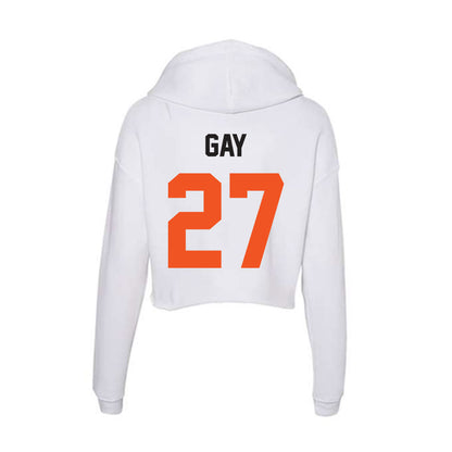 Oklahoma State - NCAA Football : Raymond Gay - Women's Crop Fleece Hoodie-1