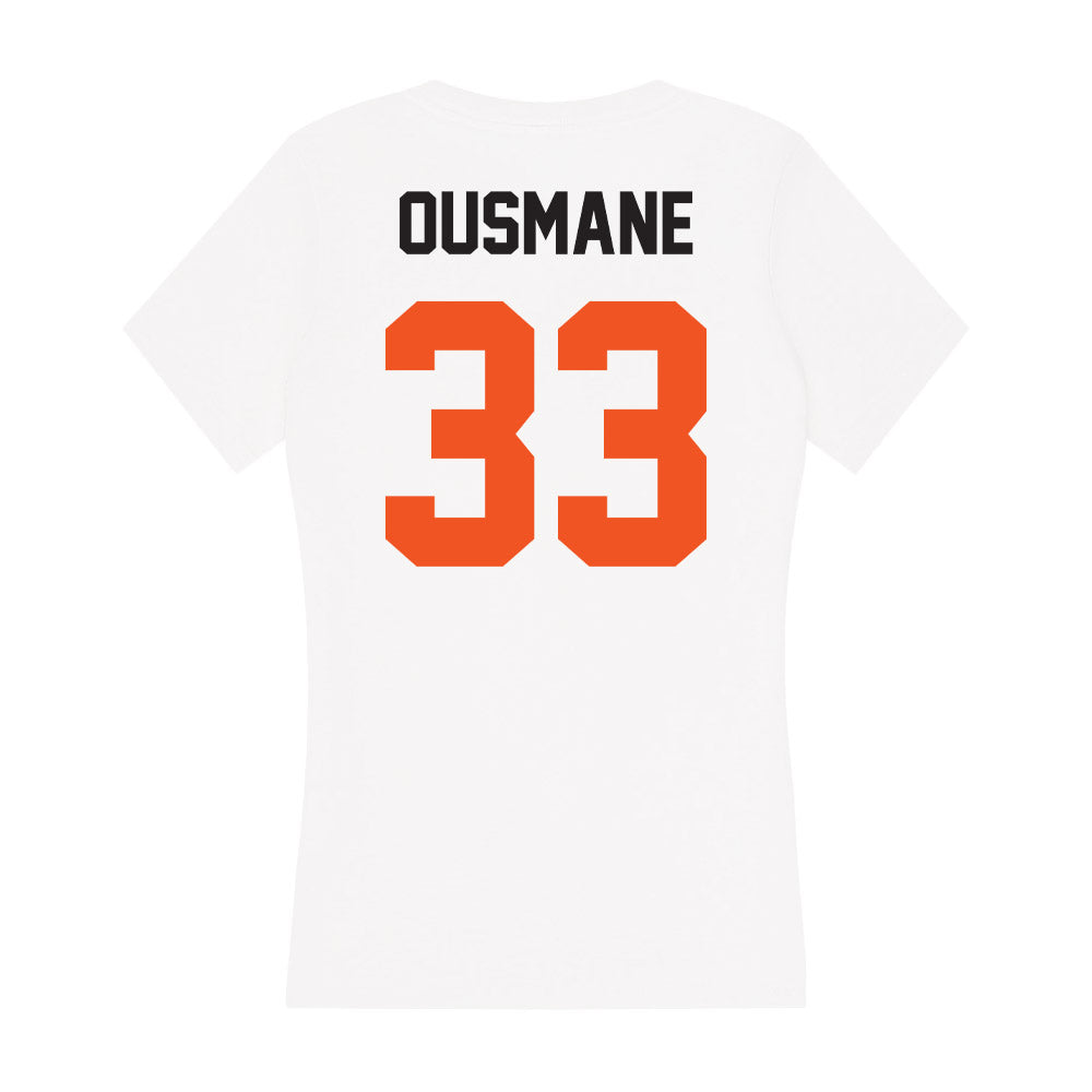 Oklahoma State - NCAA Men's Basketball : Abou Ousmane - Women's V-Neck T-Shirt-1