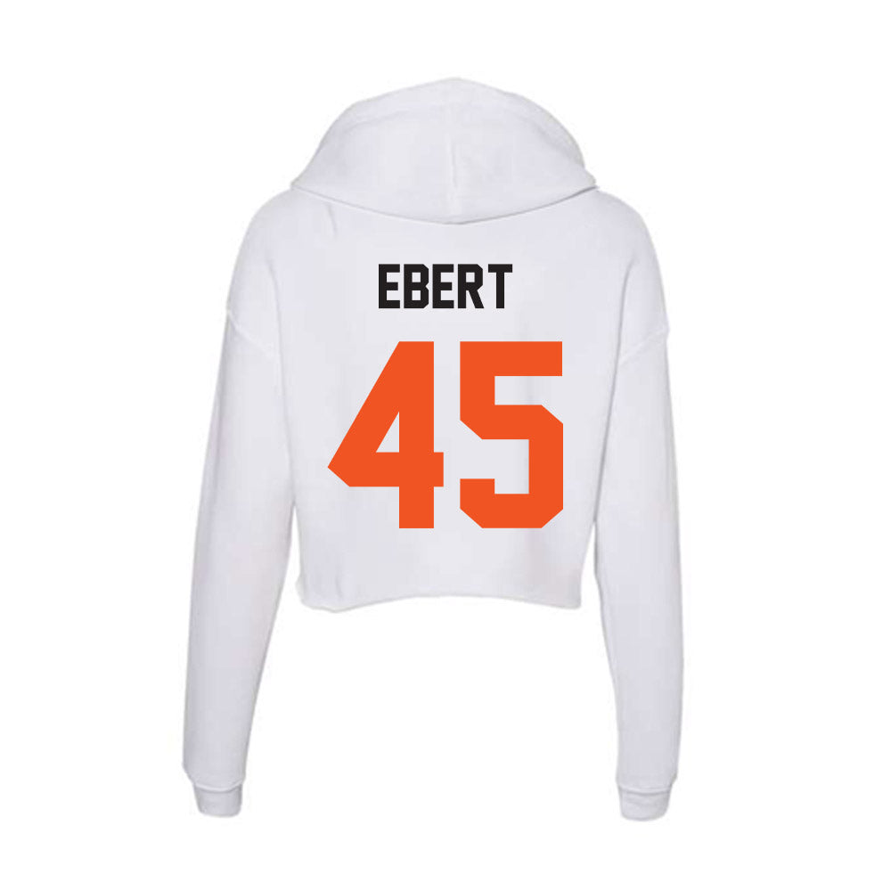 Oklahoma State - NCAA Women's Basketball : Emilee Ebert - Women's Crop Fleece Hoodie-1