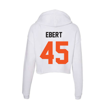 Oklahoma State - NCAA Women's Basketball : Emilee Ebert - Women's Crop Fleece Hoodie-1