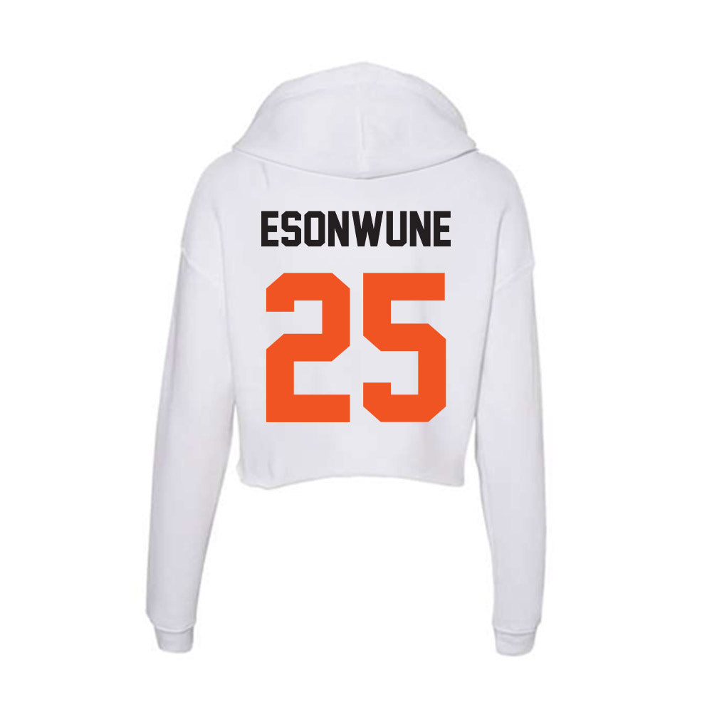 Oklahoma State - NCAA Football : Ike Esonwune - Women's Crop Fleece Hoodie-1