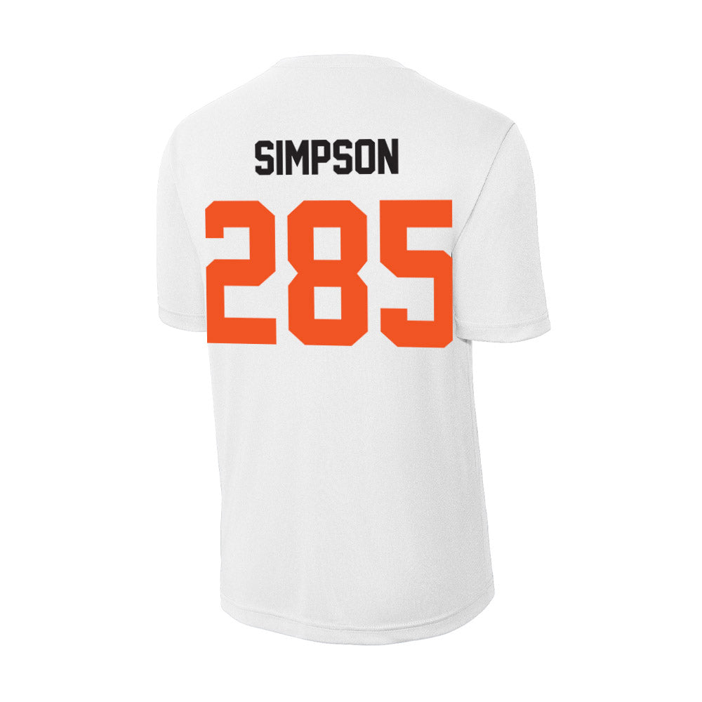 Oklahoma State - NCAA Wrestling : Hayden Simpson - Activewear T-Shirt-1