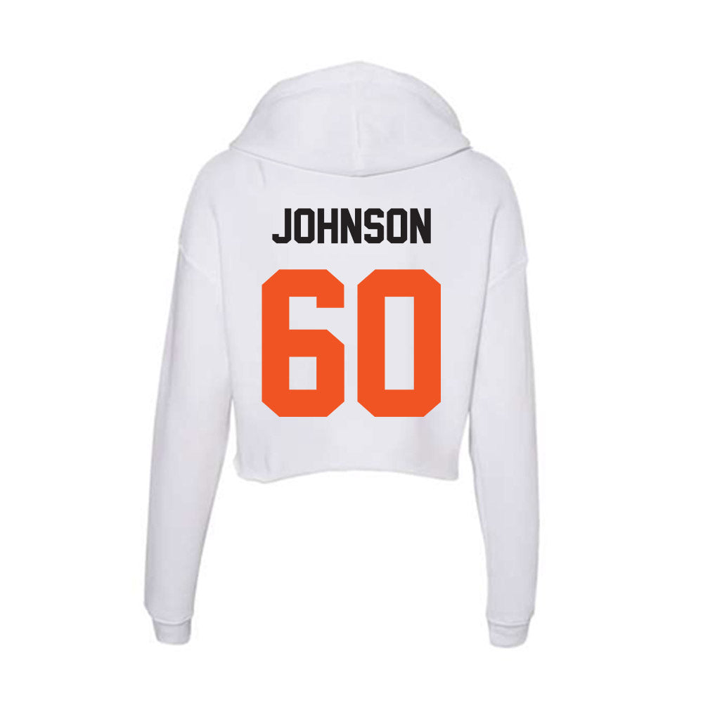 Oklahoma State - NCAA Football : Chauncey Johnson - Women's Crop Fleece Hoodie-1