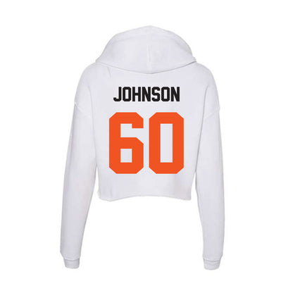 Oklahoma State - NCAA Football : Chauncey Johnson - Women's Crop Fleece Hoodie-1