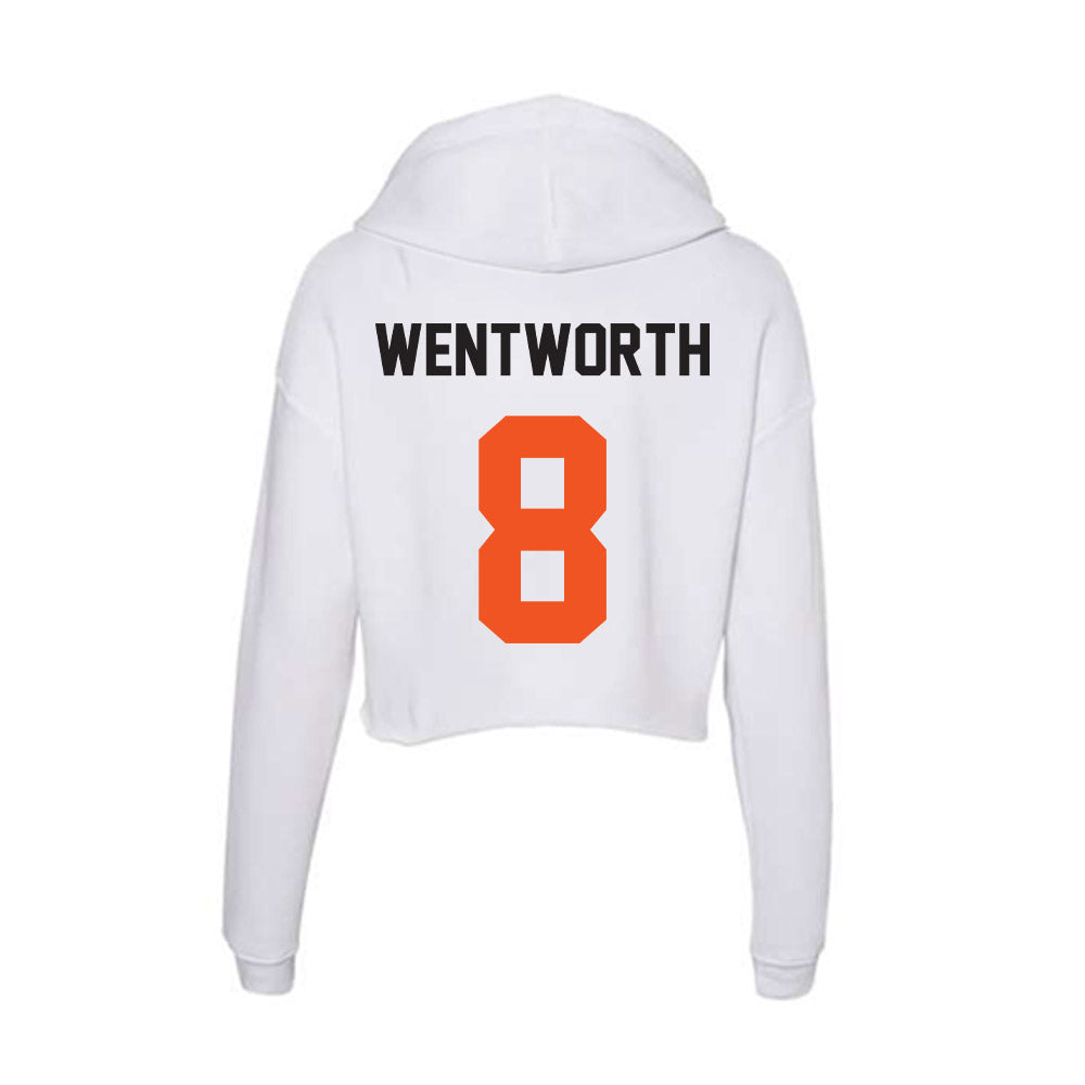 Oklahoma State - NCAA Baseball : TP Wentworth - Women's Crop Fleece Hoodie-1