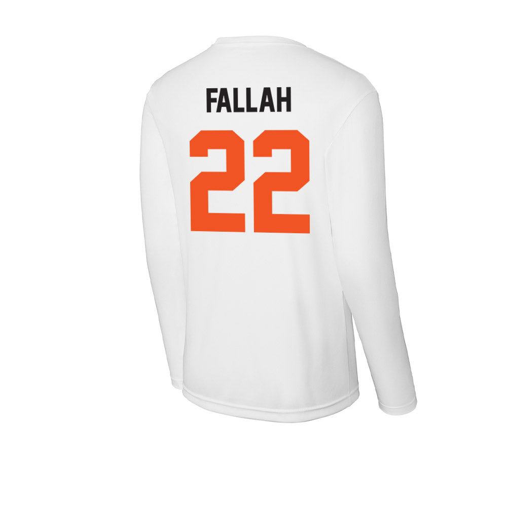 Oklahoma State - NCAA Men's Basketball : Parsa Fallah - Activewear Long Sleeve T-Shirt-1