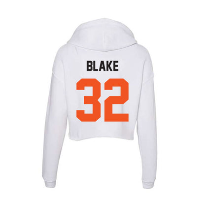 Oklahoma State - NCAA Baseball : Drew Blake - Women's Crop Fleece Hoodie-1