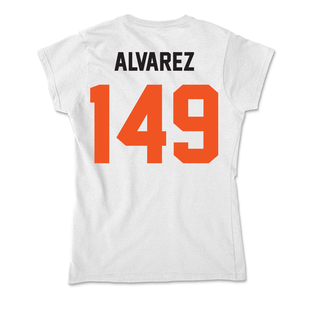 Oklahoma State - NCAA Wrestling : Samuel Alvarez - Soft Style Women’s T-Shirt-1