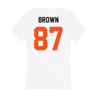 Oklahoma State - NCAA Football : Desean Brown - Women's V-Neck T-Shirt-1