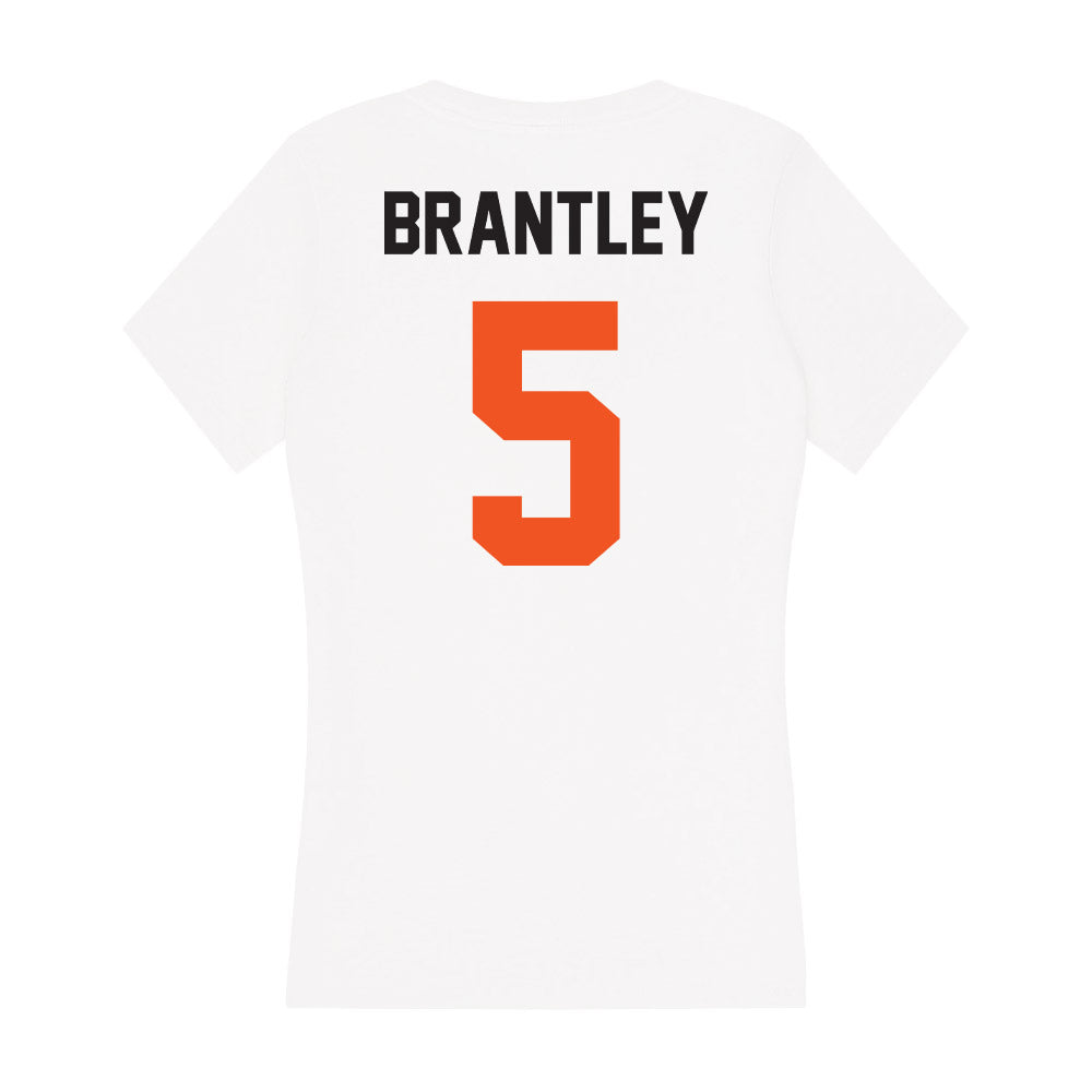 Oklahoma State - NCAA Men's Basketball : Khalil Brantley - Women's V-Neck T-Shirt-1