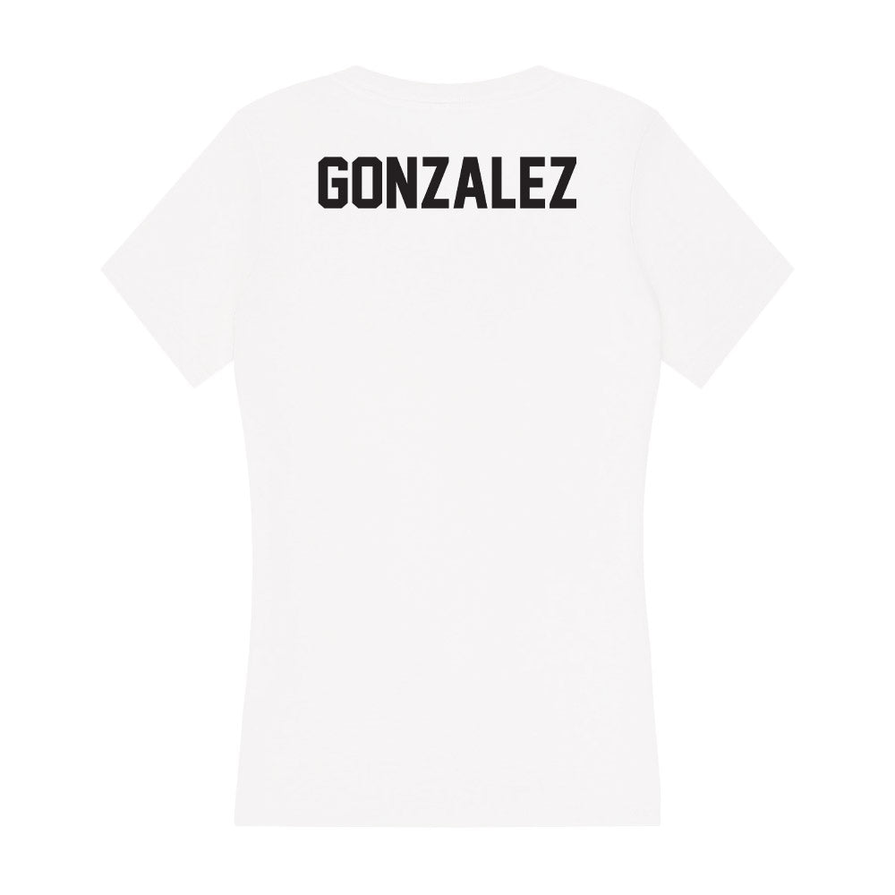 Oklahoma State - NCAA Women's Tennis : Raquel Gonzalez - Women's V-Neck T-Shirt-1