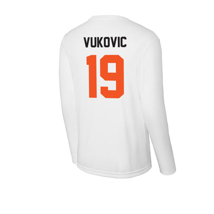 Oklahoma State - NCAA Men's Basketball : Andrija Vukovic - Activewear Long Sleeve T-Shirt-1