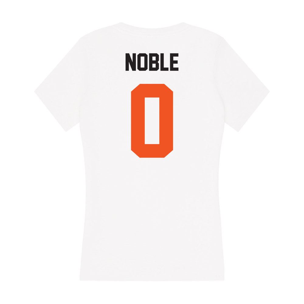 Oklahoma State - NCAA Women's Basketball : Quincy Noble - Women's V-Neck T-Shirt-1