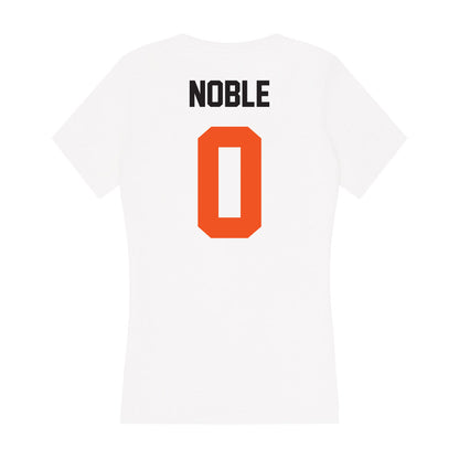 Oklahoma State - NCAA Women's Basketball : Quincy Noble - Women's V-Neck T-Shirt-1