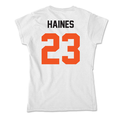 Oklahoma State - NCAA Women's Soccer : Megan Haines - Soft Style Women’s T-Shirt-1