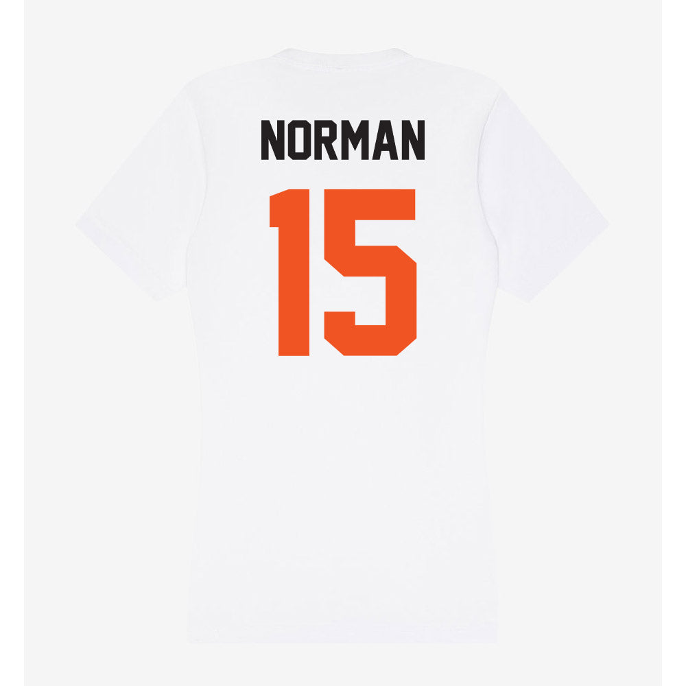 Oklahoma State - NCAA Baseball : Sebastian Norman - Women's V-Neck T-Shirt-1