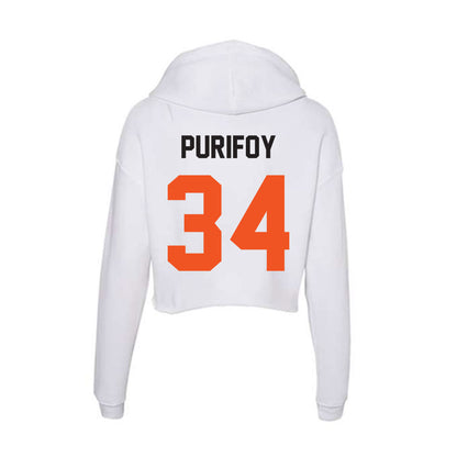 Oklahoma State - NCAA Women's Soccer : Ary Purifoy - Women's Crop Fleece Hoodie-1