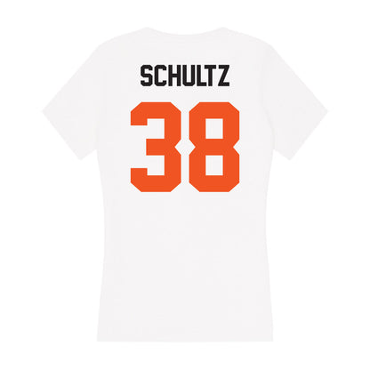 Oklahoma State - NCAA Football : Jake Schultz - Women's V-Neck T-Shirt-1