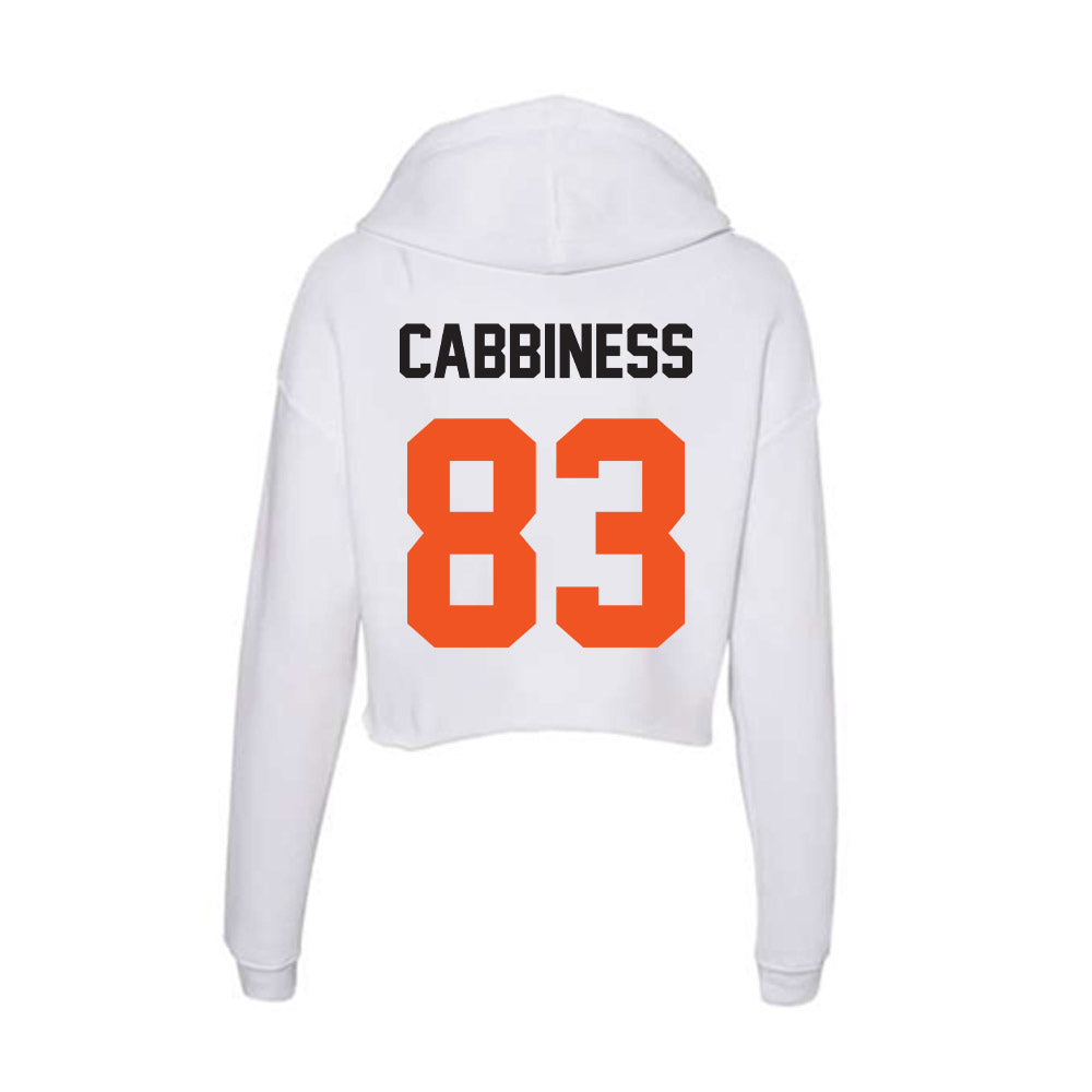 Oklahoma State - NCAA Football : Cale Cabbiness - Women's Crop Fleece Hoodie-1