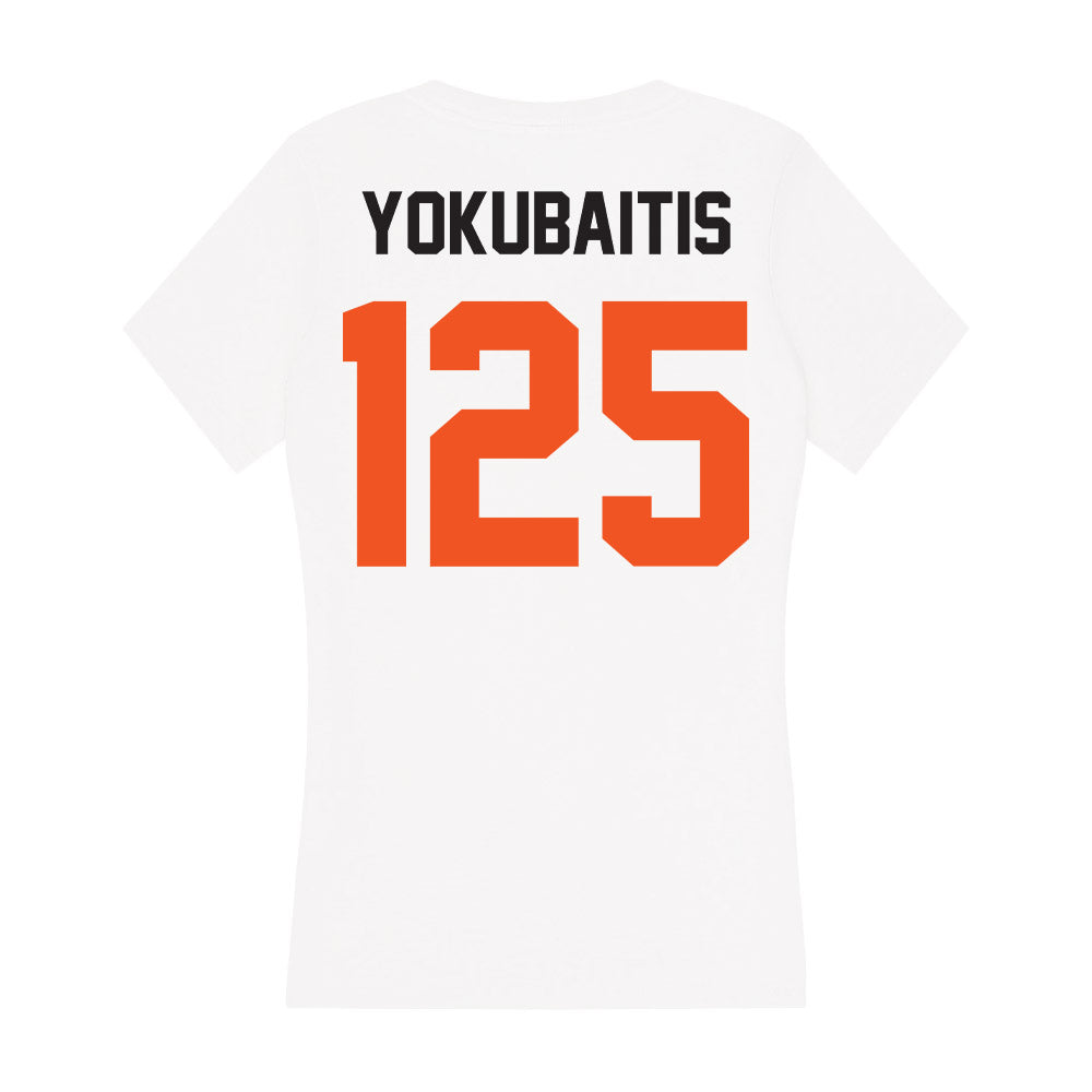 Oklahoma State - NCAA Wrestling : Alex Yokubaitis - Women's V-Neck T-Shirt-1