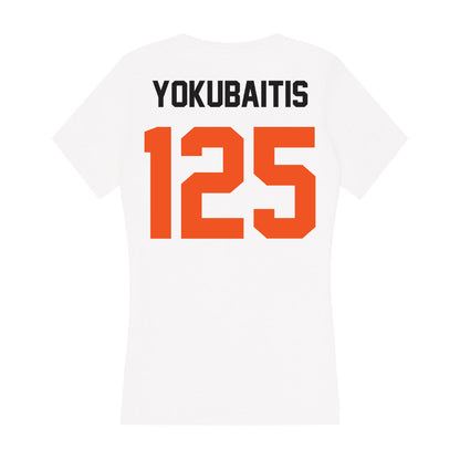 Oklahoma State - NCAA Wrestling : Alex Yokubaitis - Women's V-Neck T-Shirt-1