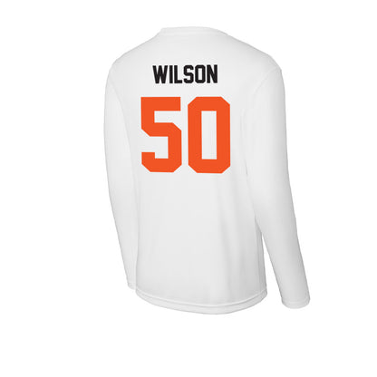 Oklahoma State - NCAA Football : Gunnar Wilson - Activewear Long Sleeve T-Shirt