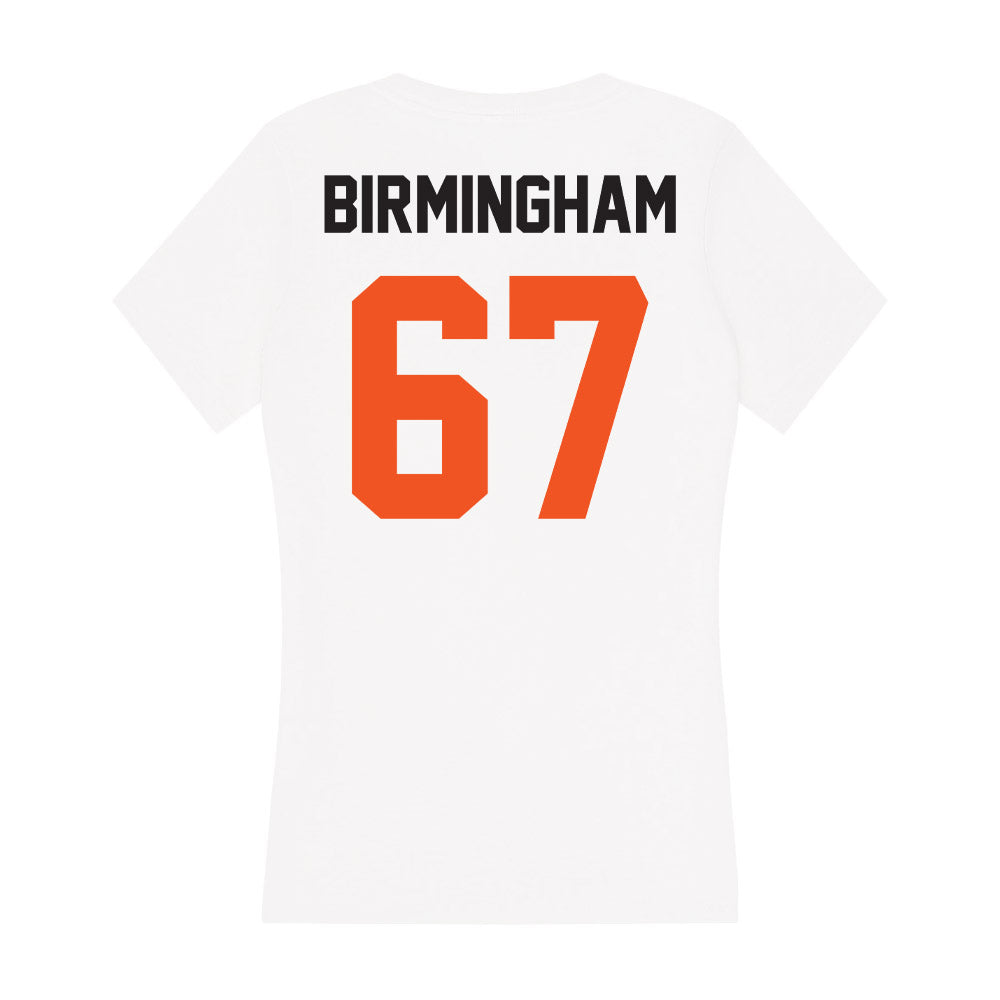 Oklahoma State - NCAA Football : Cole Birmingham - Women's V-Neck T-Shirt-1