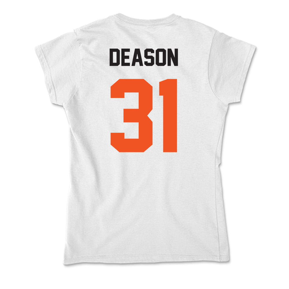 Oklahoma State - NCAA Football : Jaxon Deason - Soft Style Women’s T-Shirt-1