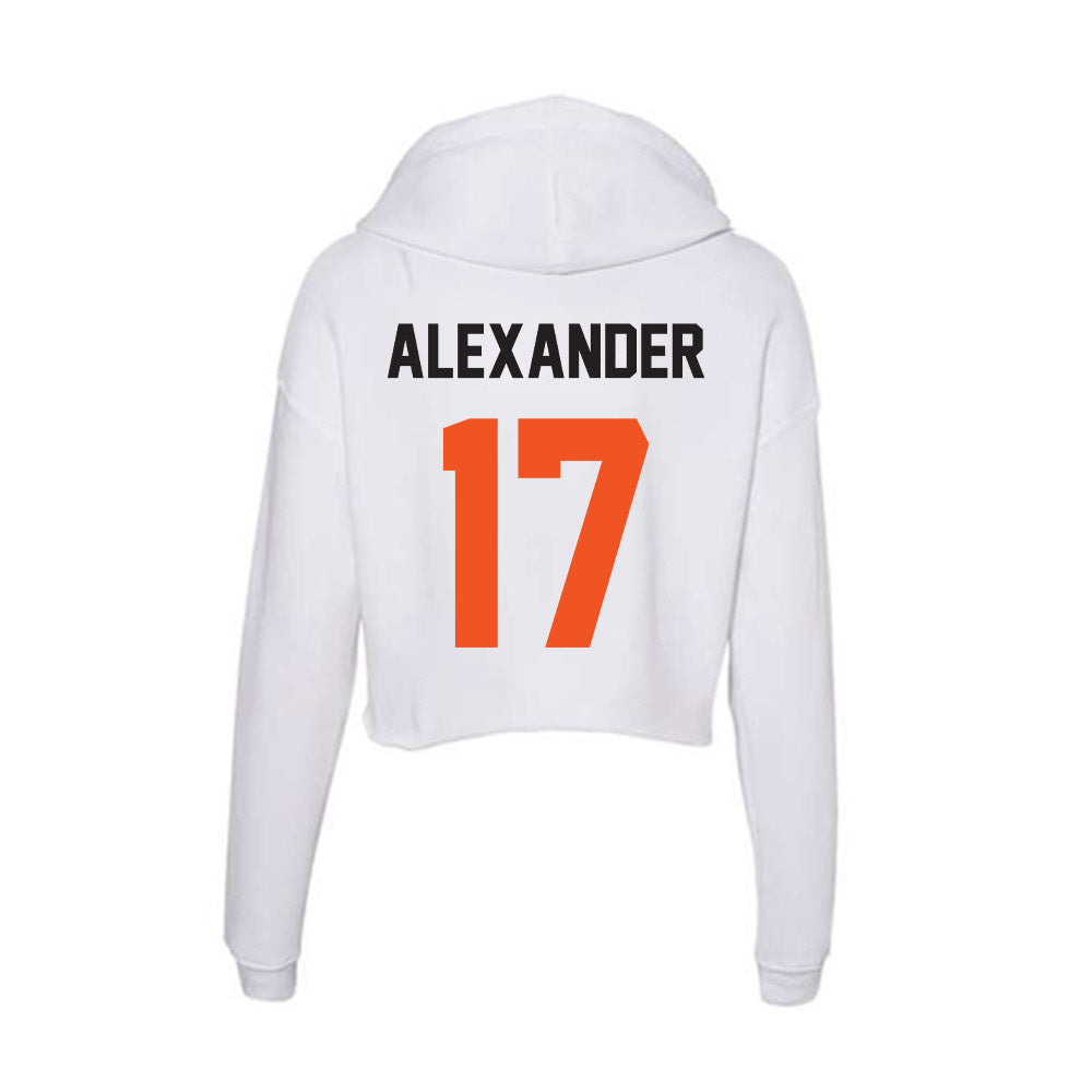 Oklahoma State - NCAA Baseball : Elijah Alexander - Women's Crop Fleece Hoodie-1