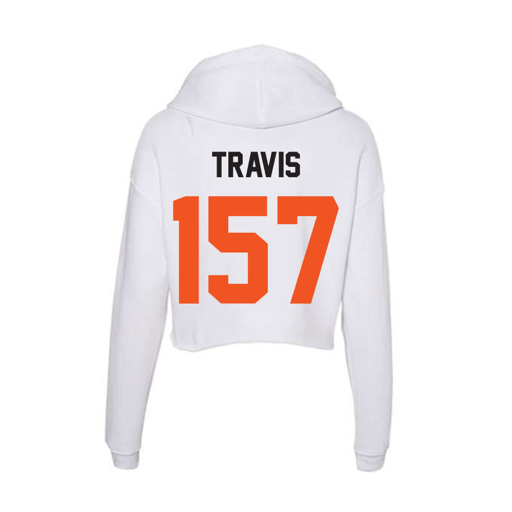 Oklahoma State - NCAA Wrestling : Teague Travis - Women's Crop Fleece Hoodie-1