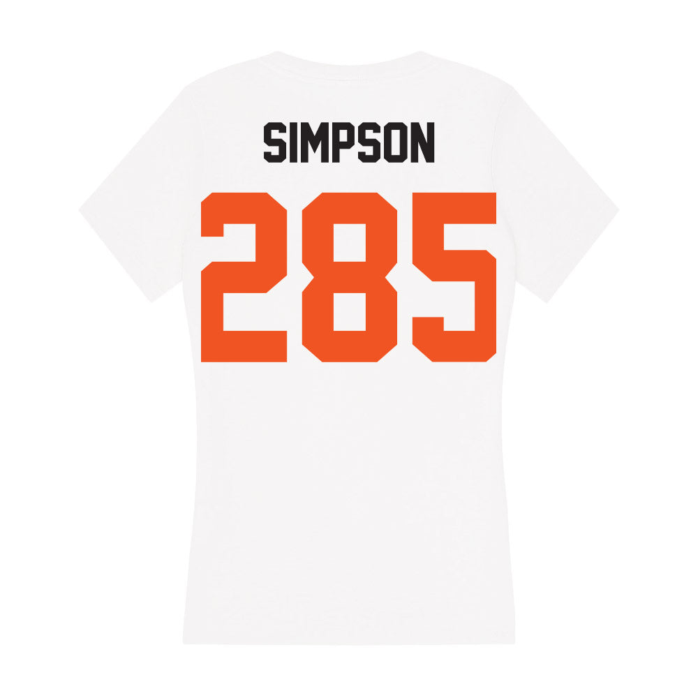 Oklahoma State - NCAA Wrestling : hayden Simpson - Women's V-Neck T-Shirt-1