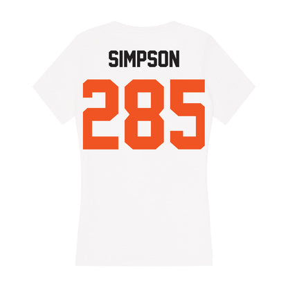 Oklahoma State - NCAA Wrestling : hayden Simpson - Women's V-Neck T-Shirt-1