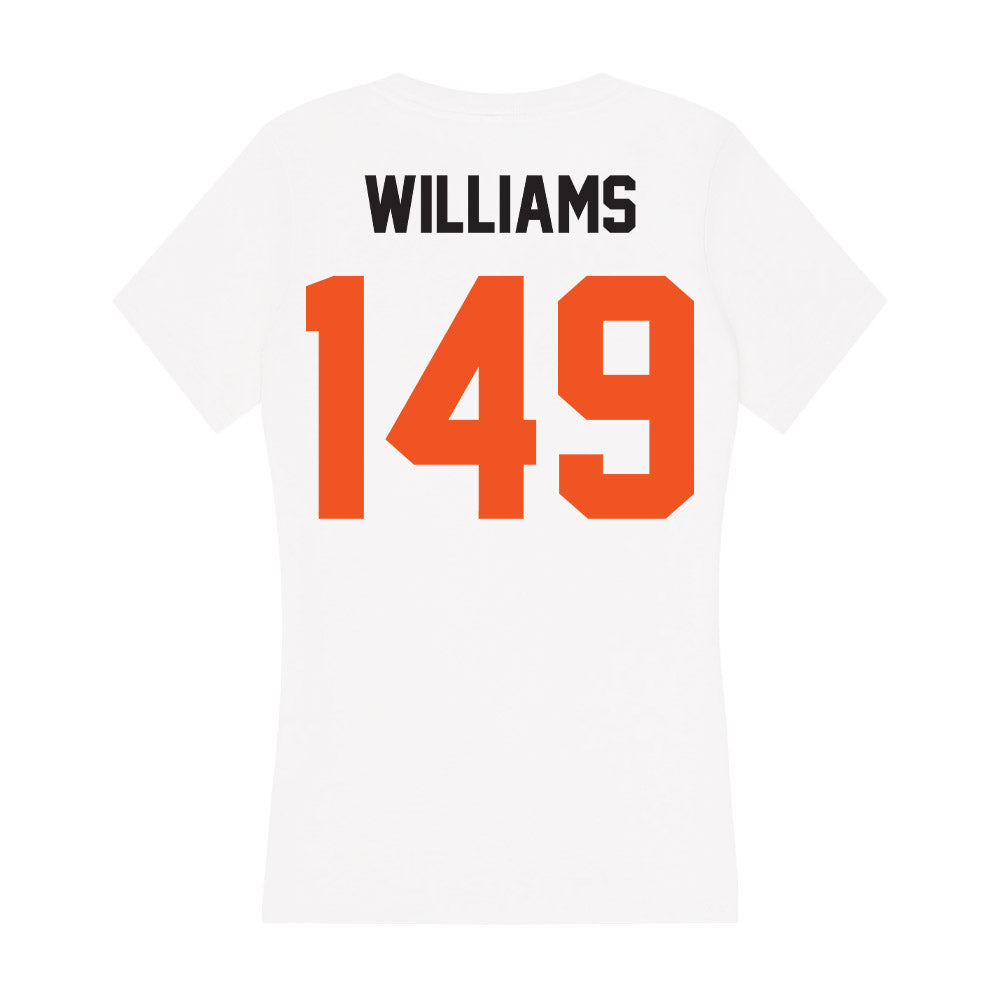 Oklahoma State - NCAA Wrestling : Jordan Williams - Women's V-Neck T-Shirt-1