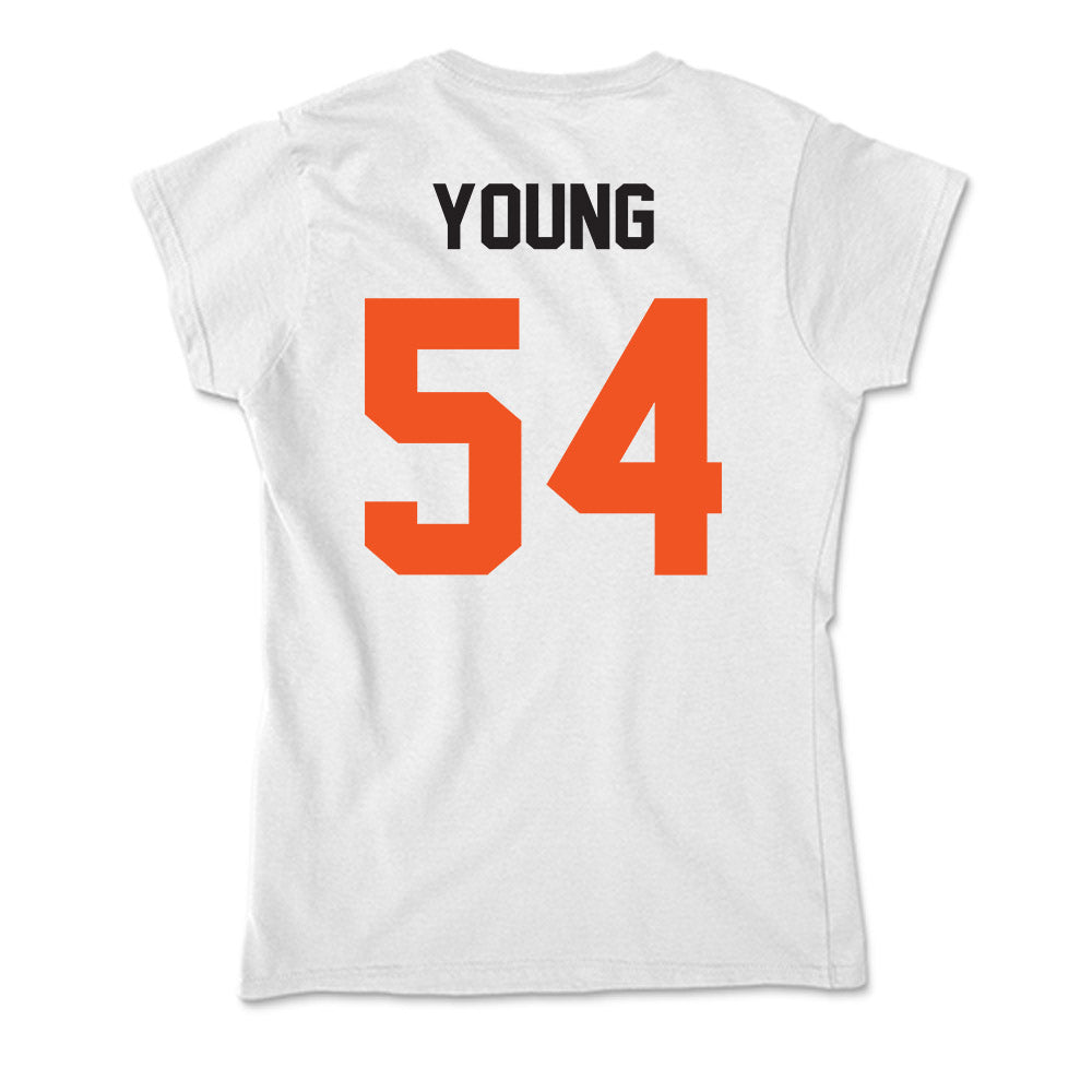 Oklahoma State - NCAA Football : Austin Young - Soft Style Women’s T-Shirt-1