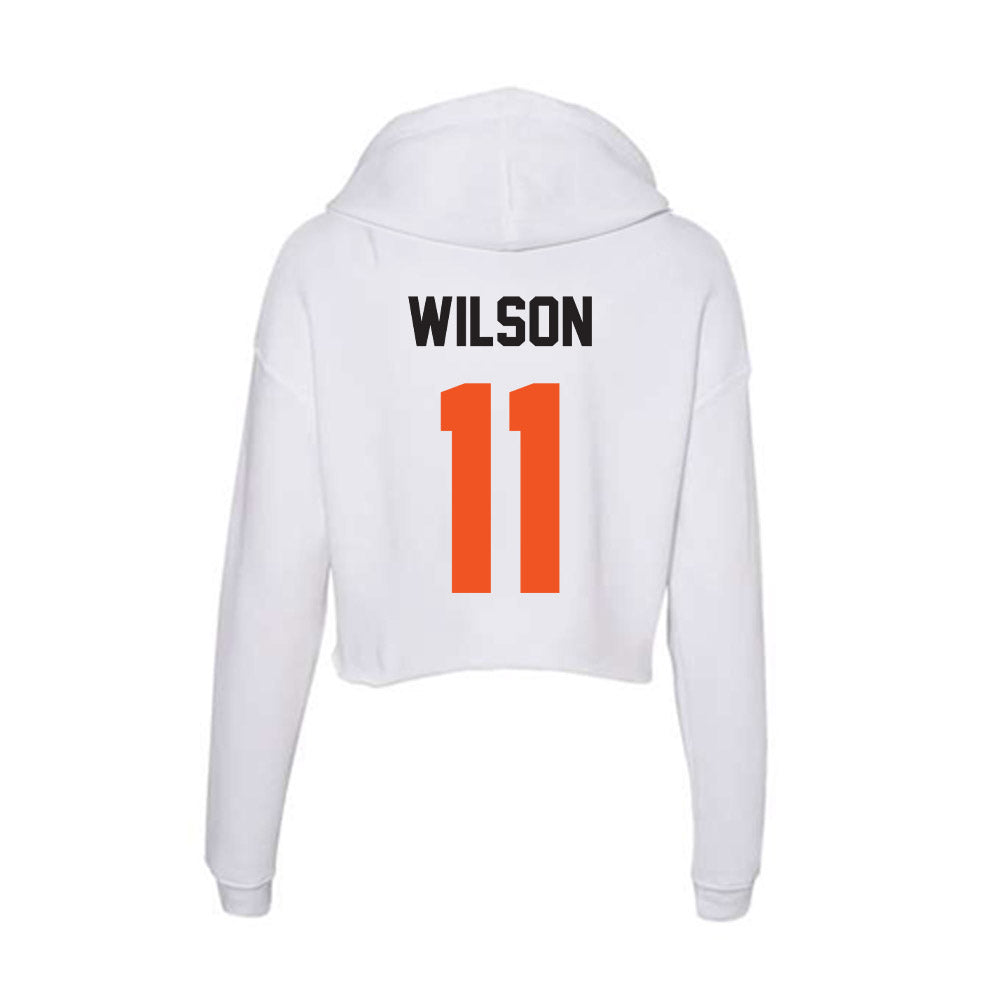 Oklahoma State - NCAA Women's Soccer : Laudan Wilson - Women's Crop Fleece Hoodie-1