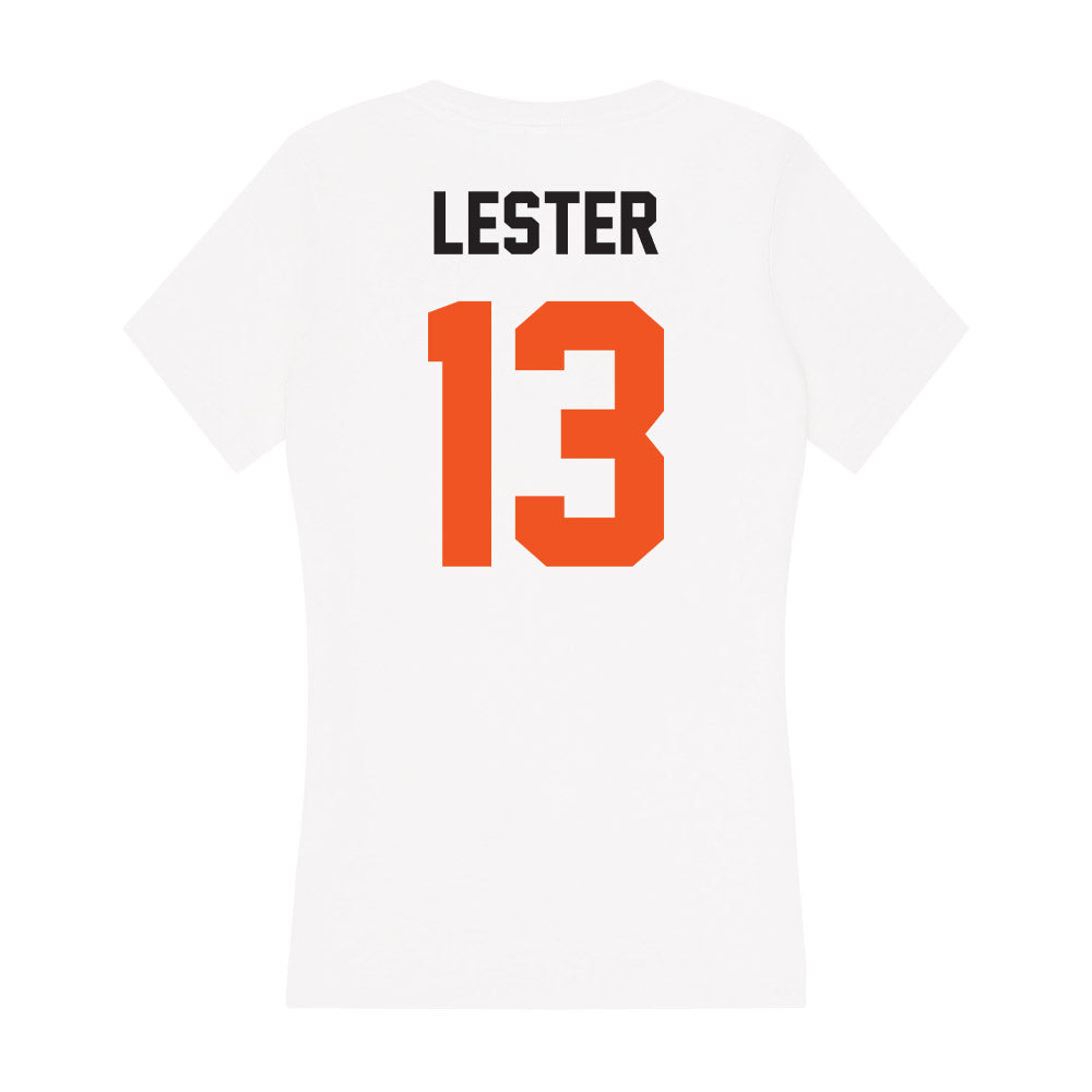 Oklahoma State - NCAA Football : Rj Lester - Women's V-Neck T-Shirt-1