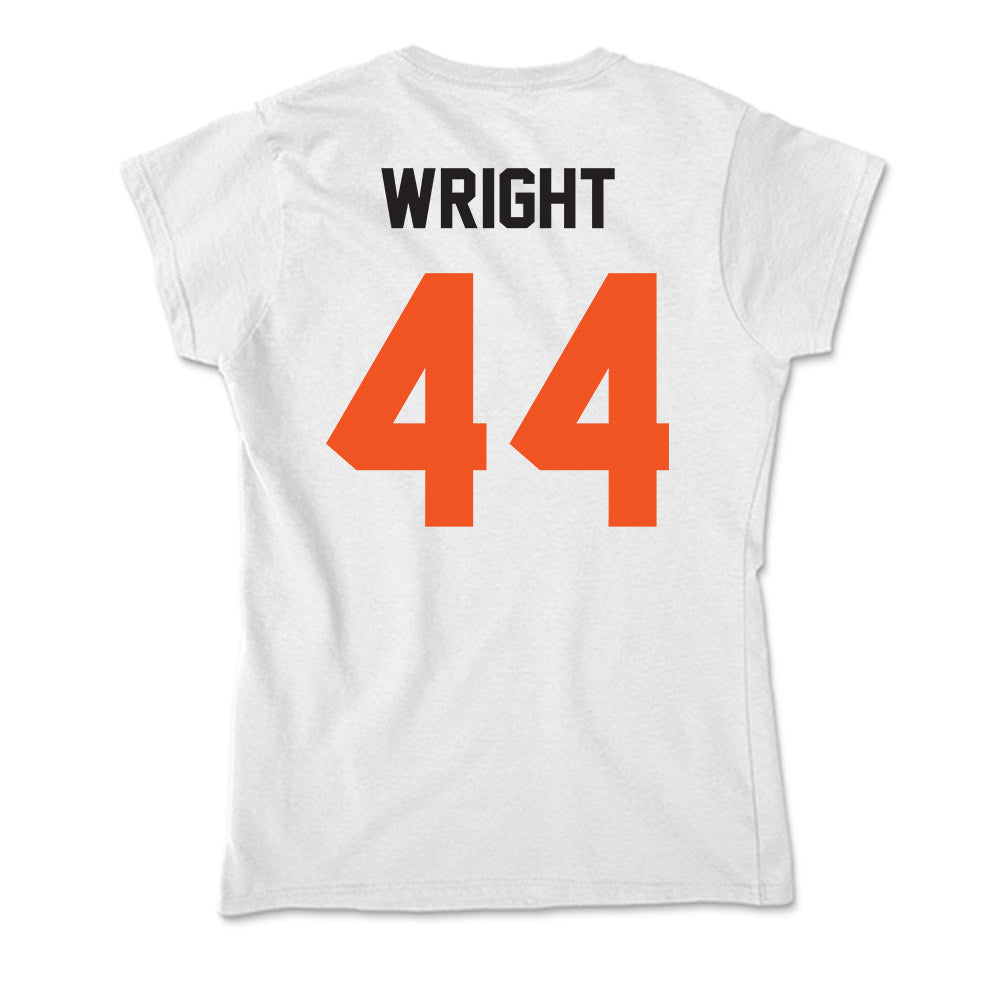 Oklahoma State - NCAA Football : Justin Wright - Soft Style Women’s T-Shirt-1