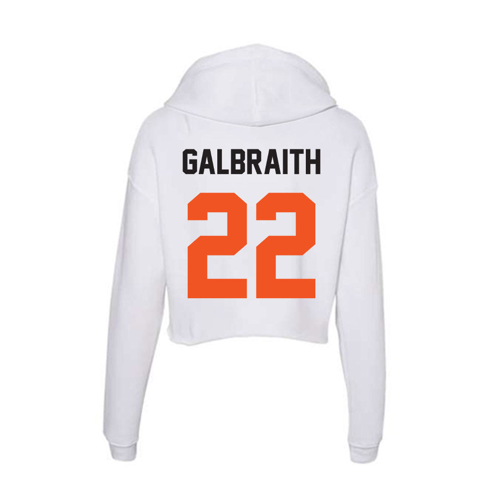 Oklahoma State - NCAA Women's Basketball : Mia Galbraith - Women's Crop Fleece Hoodie-1