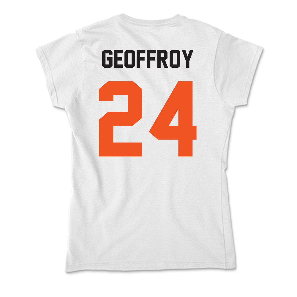 Oklahoma State - NCAA Women's Soccer : Ellie Geoffroy - Soft Style Women’s T-Shirt-1