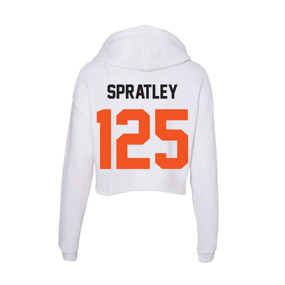 Oklahoma State - NCAA Wrestling : Troy Spratley - Women's Crop Fleece Hoodie-1